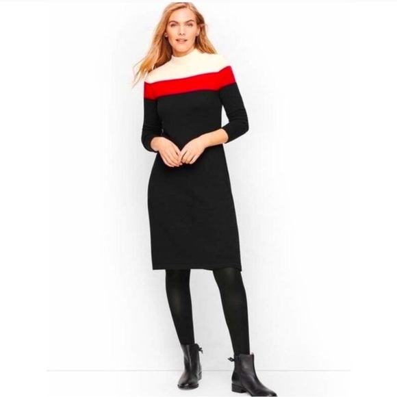 Talbots Dresses & Skirts - Talbots Cream and Black Knit Sweater